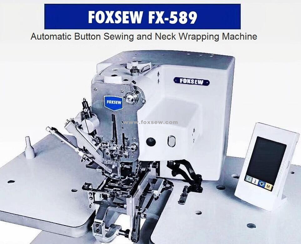 Automatic Button Neck Wrapping Sewing Machine FOXSEW