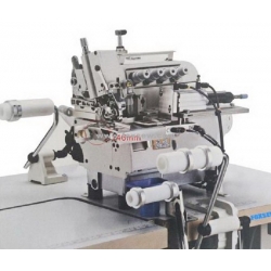 Automatic Small Cylinder Bed Overlock Sewing Machine for Neck Rib Attaching