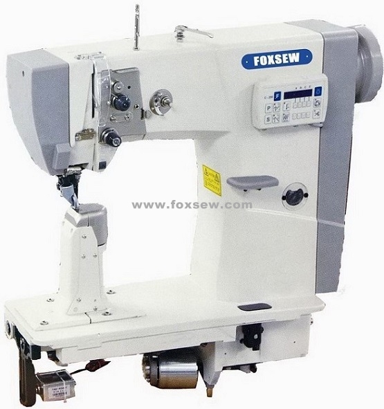 Single Needle Thick Thread Full Automatic Post Bed Lockstitch Sewing Machine