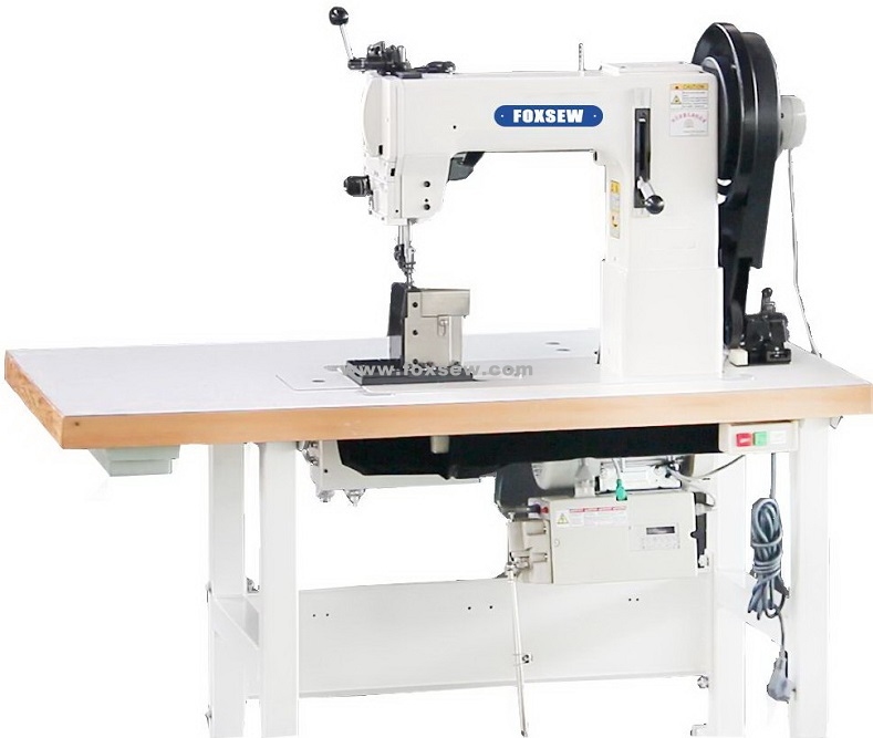 Heavy Duty Triple Feed Post Bed Sewing Machine Thick Thread Ornamental for Leather Upholstery