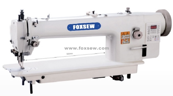 Long Arm Direct Drive Top and Bottom Feed Sewing Machine with Automatic Trimmer