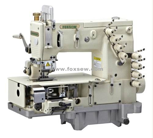 4 Needle Flat-bed Double Chain Stitch Sewing Machine with metering device