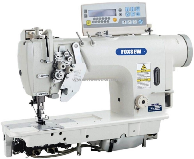 Computer-controlled Direct Drive Split Needle Bar Double Needle Lockstitch Sewing Machine