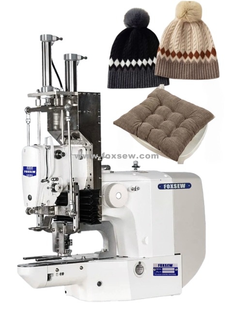 Automatic Pom-Pom Attaching Bartacking Sewing Machine