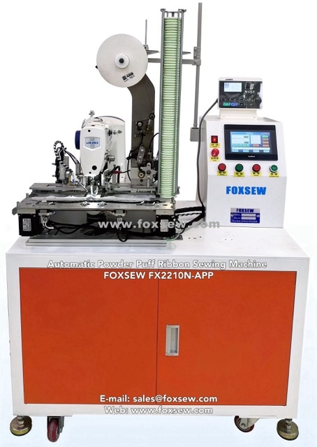 Automatic Powder Puff Ribbon Sewing Machine