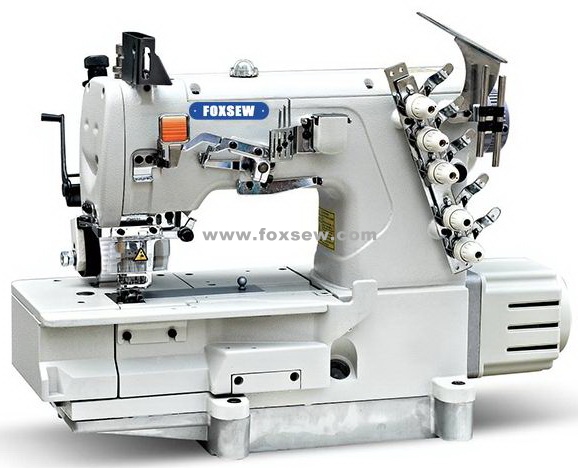 Direct Drive Flatbed Interlock Sewing Machine with Rear Puller