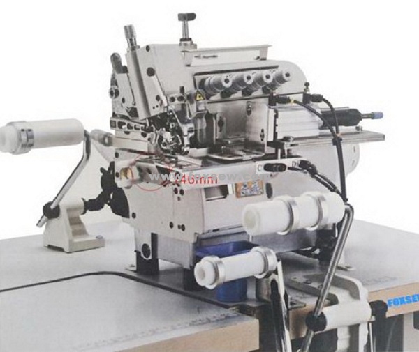Automatic Small Cylinder Bed Overlock Sewing Machine for Neck Rib Attaching