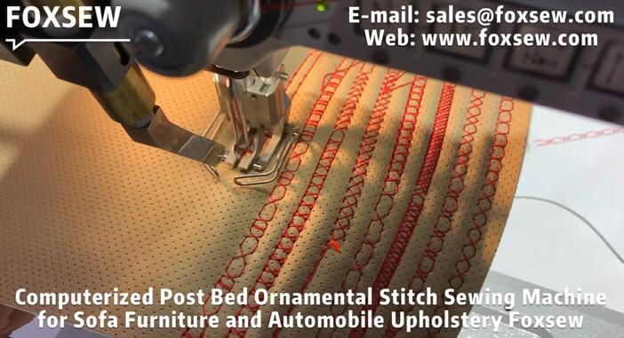 Post Bed Leather Ornamental Stitch Sewing Machine for Sofa and Automobile Upholstery