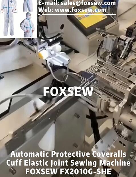 Automatic PPE Coveralls Cuff Elastic Joint Machine