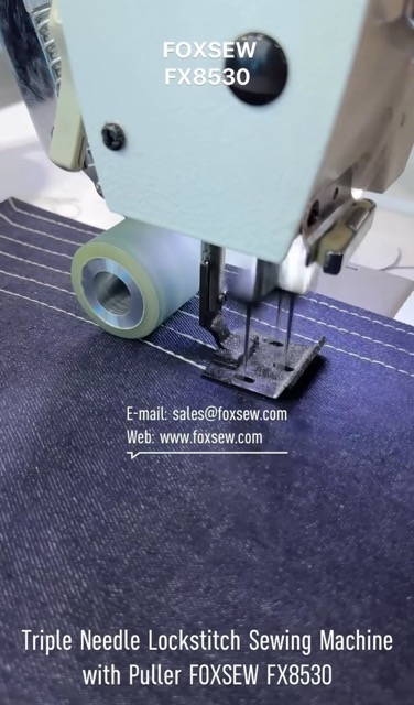Three Needle Lockstitch Sewing Machine with Puller