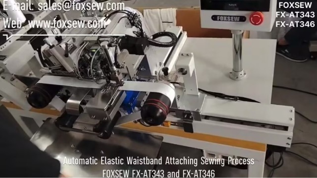 Automatic Waistband Elastic Attaching Sewing Process