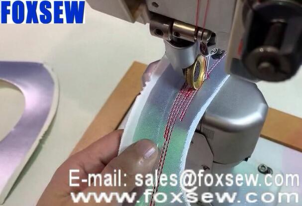 Double Needle Automatic Roller Feed Post Bed Sewing Machine
