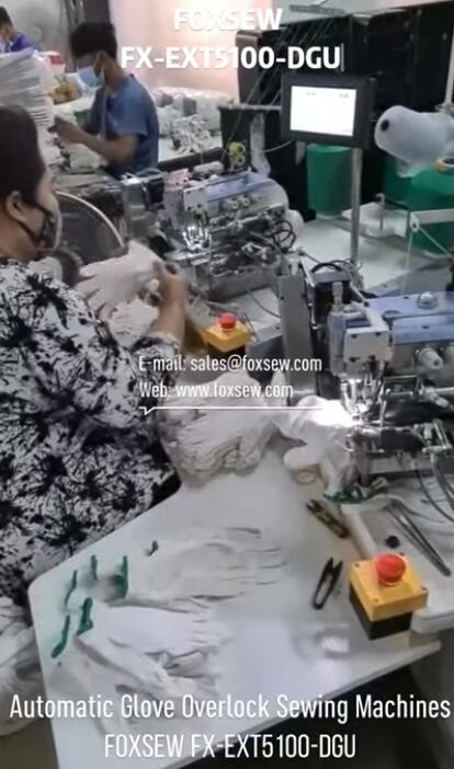 Automatic Gloves Overlock Sewing Machine