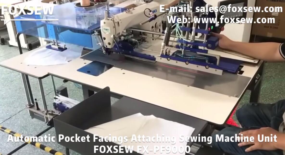Automatic Pocket Facings Sewing Machine