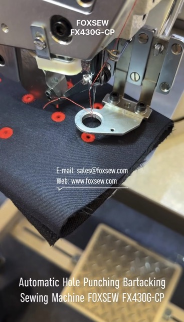 Automatic Hole Punching Bar Tacking Sewing Machine