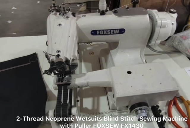 2-Thread Neoprene Wetsuits Blind Stitch Sewing Machine with Puller FOXSEW FX1430