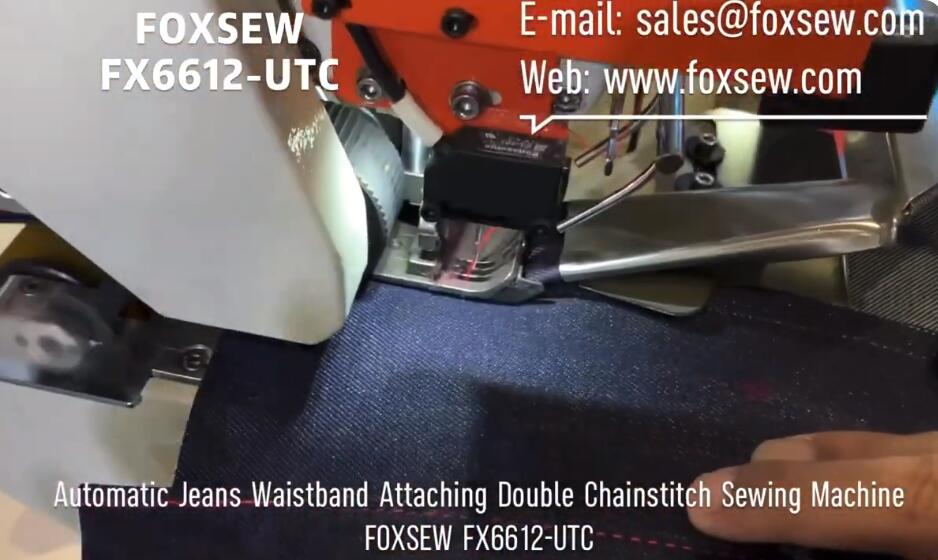 Automatic Jeans Waistband Attaching Sewing Machine