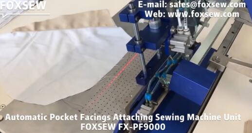 Automatic Pocket Facings Attaching Sewing Unit