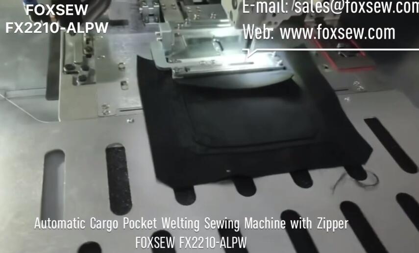 Automatic Cargo Pocket Welting Machine with Zipper