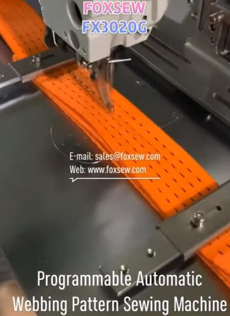 Programmable Automatic Webbing Pattern Sewing Machine