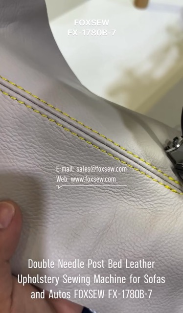 Double Needle Post Bed Leather Upholstery Sewing Machine for Sofas and Autos