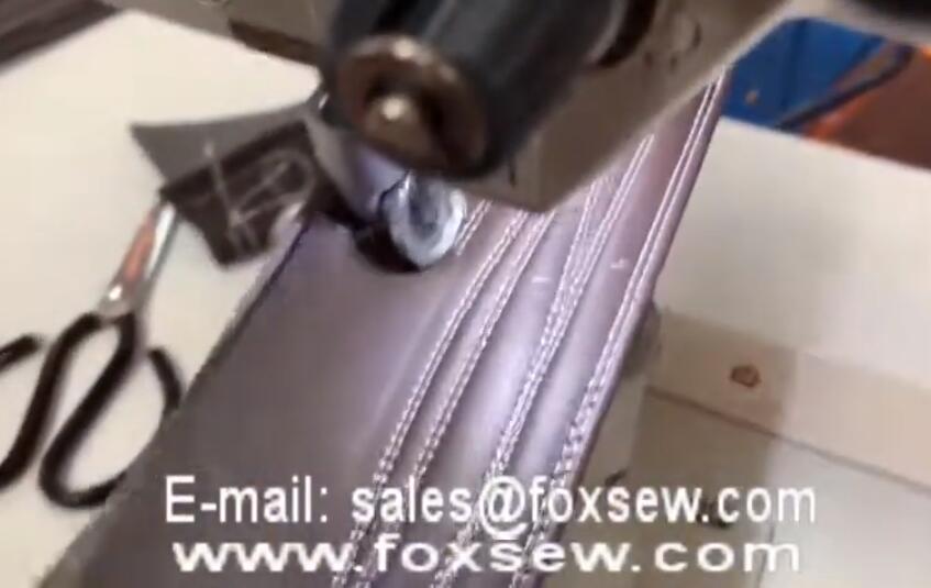 Automatic Post Bed Roller Feed Sewing Machine for Shoes
