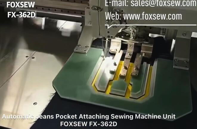 Automatic Pocket Attaching Sewing Machine Unit