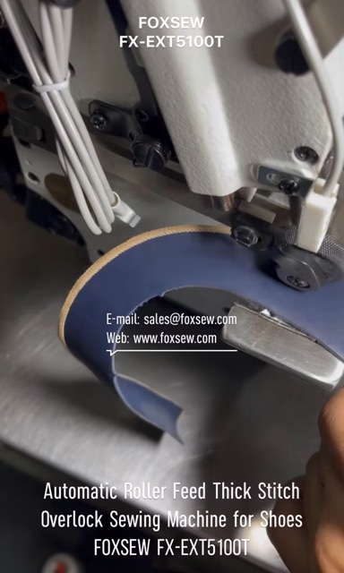 Automatic Roller Feed Thick Stitch Overlock Machine for Shoes