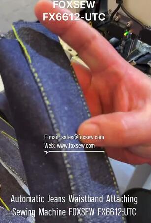 Automatic Jeans Waistband Attaching Sewing Machine