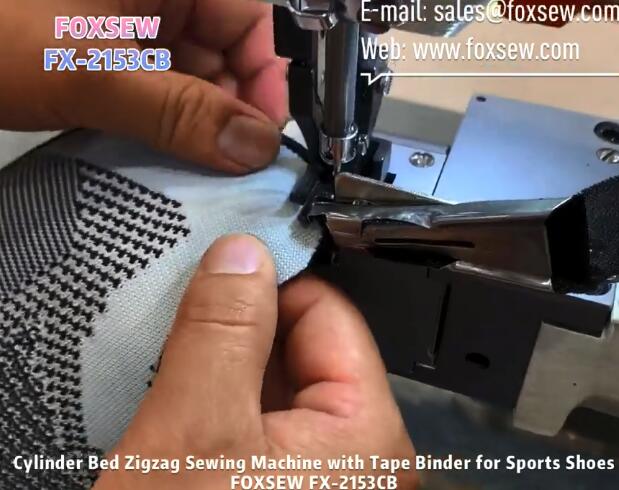 Cylinder Arm Zigzag Machine with Tape Binder for Sports Shoes