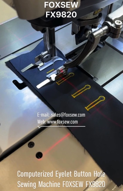 Computerized Eyelet Buttonholing Sewing Machine
