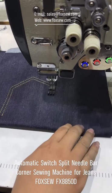 Automatic Switching Split Needle Bar Corner Sewing Machine for Jeans
