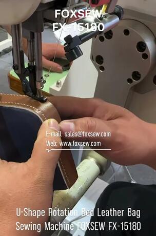 U-Shape Rotation Bed Leather Bag Sewing Machine