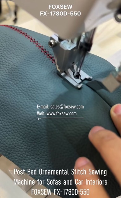Post Bed Ornamental Stitch Sewing Machine for Sofas and Car Interior