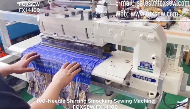100-Needle Smocking Sewing Machine with Shirring