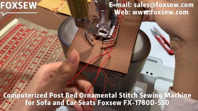Programmable Post Bed Ornamental Stitch Sewing Machine for Sofa and Car Seats