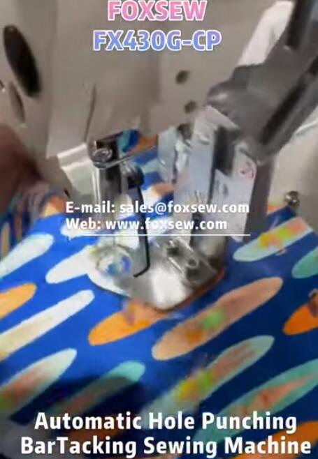 Automatic Hole Punching Bartacking Sewing Machine