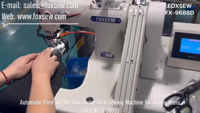 Automatic Feed off the Arm Chainstitch Sewing Machine for Denim Jeans