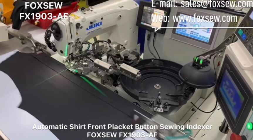 Automatic Shirt Front Placket Button Sewer Indexer