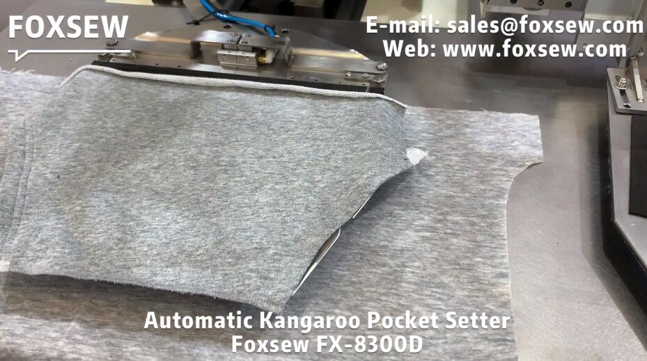 Automatic Kangaroo Pocket Setter for Sweatshirt