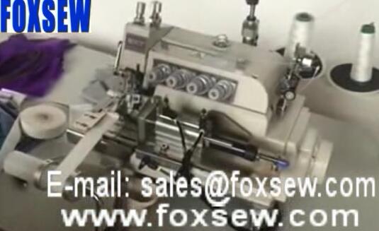 Automatic Cylinder Bed Overlock Sewing Machine for Elastic Waistband Attaching