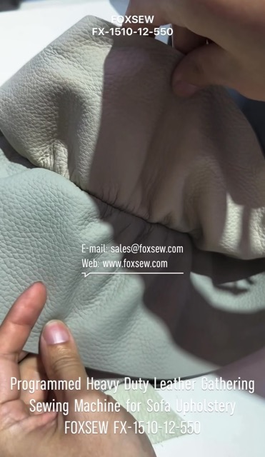 Programmed Heavy Duty Leather Gathering Sewing Machine for Sofas