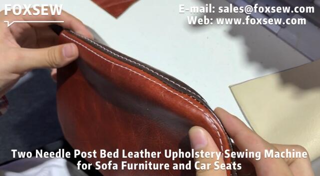 Double Needle Post Bed Leather Upholstery Sewing Machine for Sofa Furniture and Car Seats