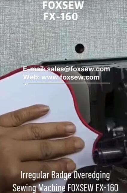 Irregular Shape Emblem Overedging Sewing Machine
