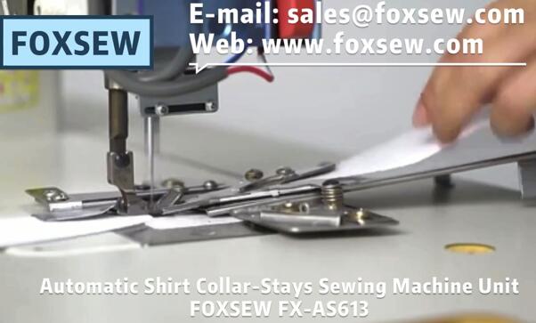 Automatic Shirt Collar-Stay Sewing Unit