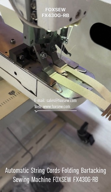 Automatic String Cord Folding Bartacking Sewing Machine