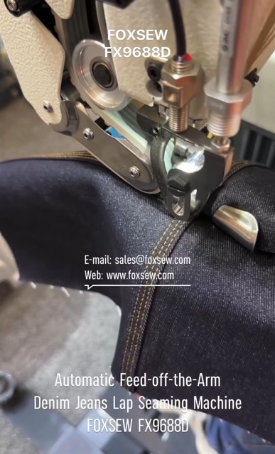 Automatic Feed-Off-The-Arm Denim Jeans Lap Seaming Sewing Machine
