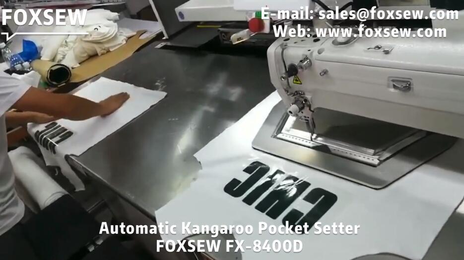 Automatic Kangaroo Pocket Attaching Sewing Machine Unit