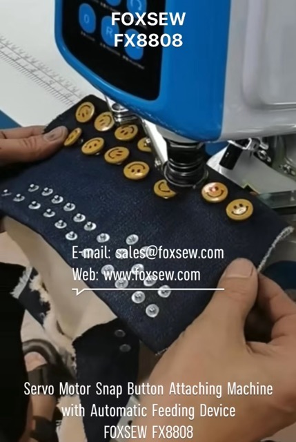 Servo Motor Snap Button Machine with Automatic Feeding Device