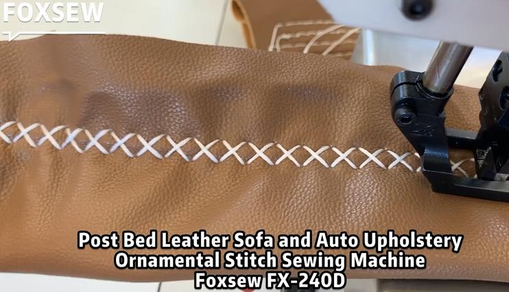 Post Bed Ornamental Stitching Machine for Leather Upholstery
